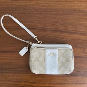 Coach double corner zip wristlet